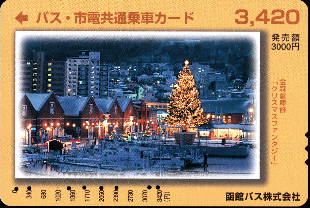 函館バス バス・市電共通乗車カード 普通カード