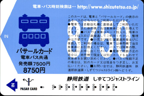 静岡鉄道共通カード パサールカード [普通]