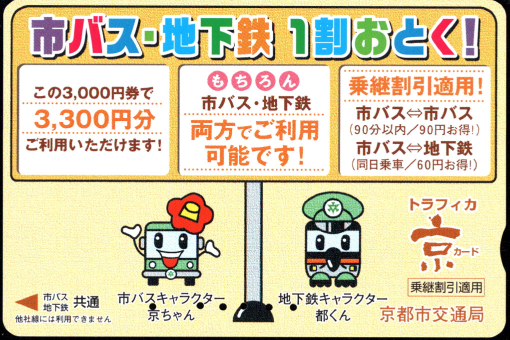 京都市交通局 乗継割引[広報]