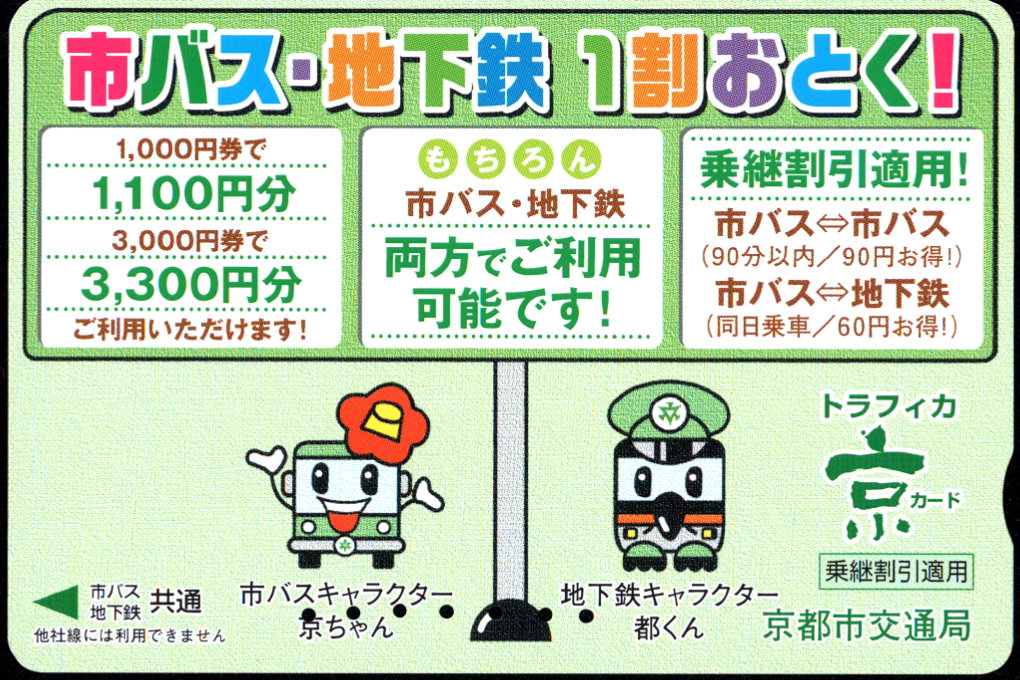 京都市交通局 乗継割引[広報]