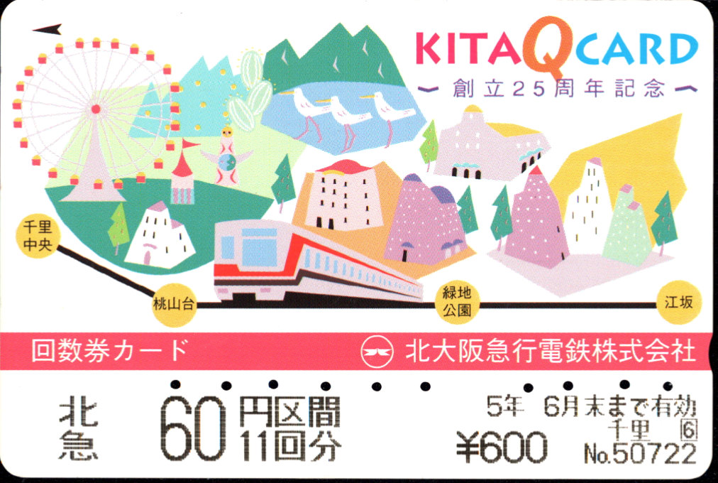 北大阪急行電鉄 回数券カード [記念]