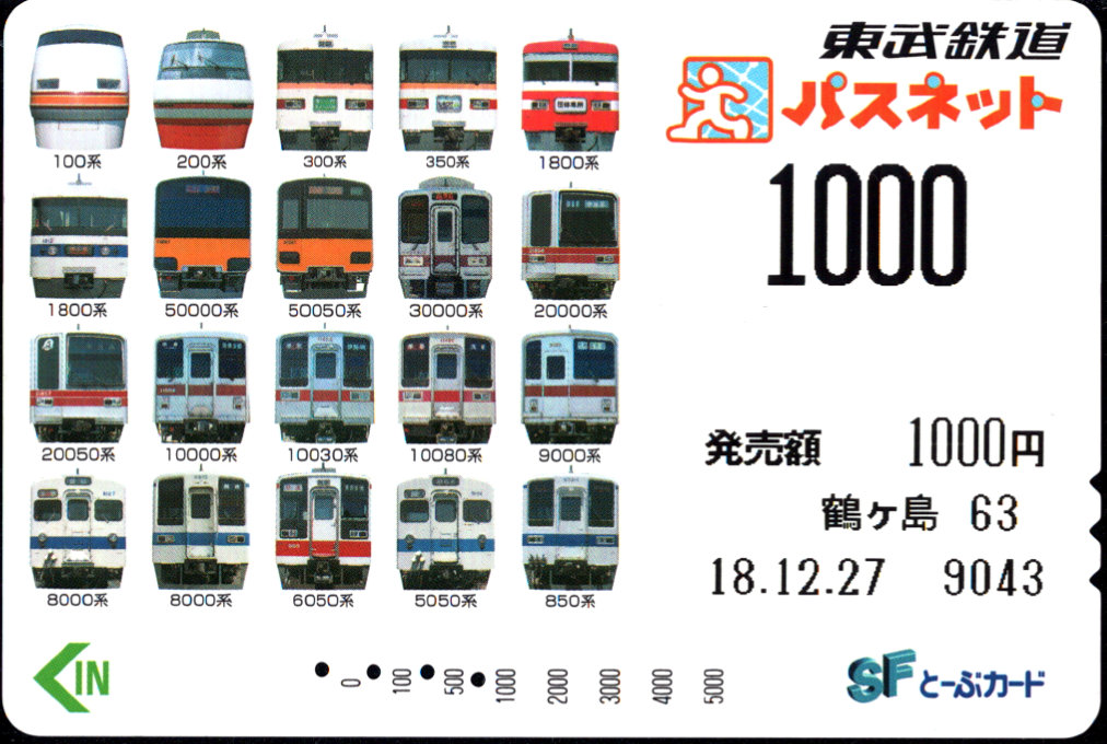 東武鉄道 パスネット SFとーぶカード [普通][鉄道]