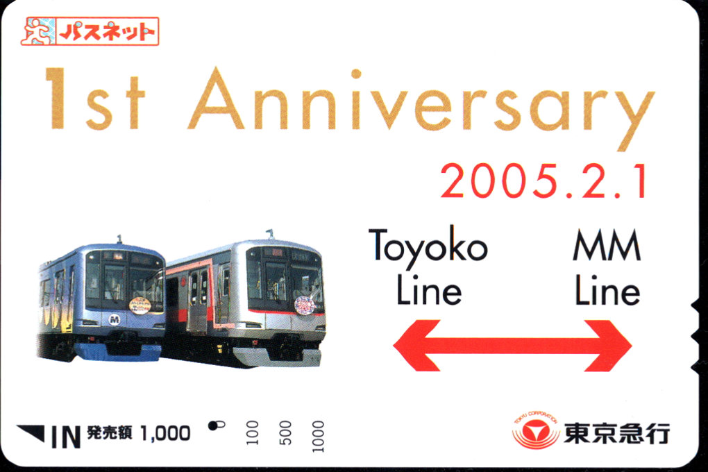 東京急行電鉄 パスネット 記念カード [鉄道]