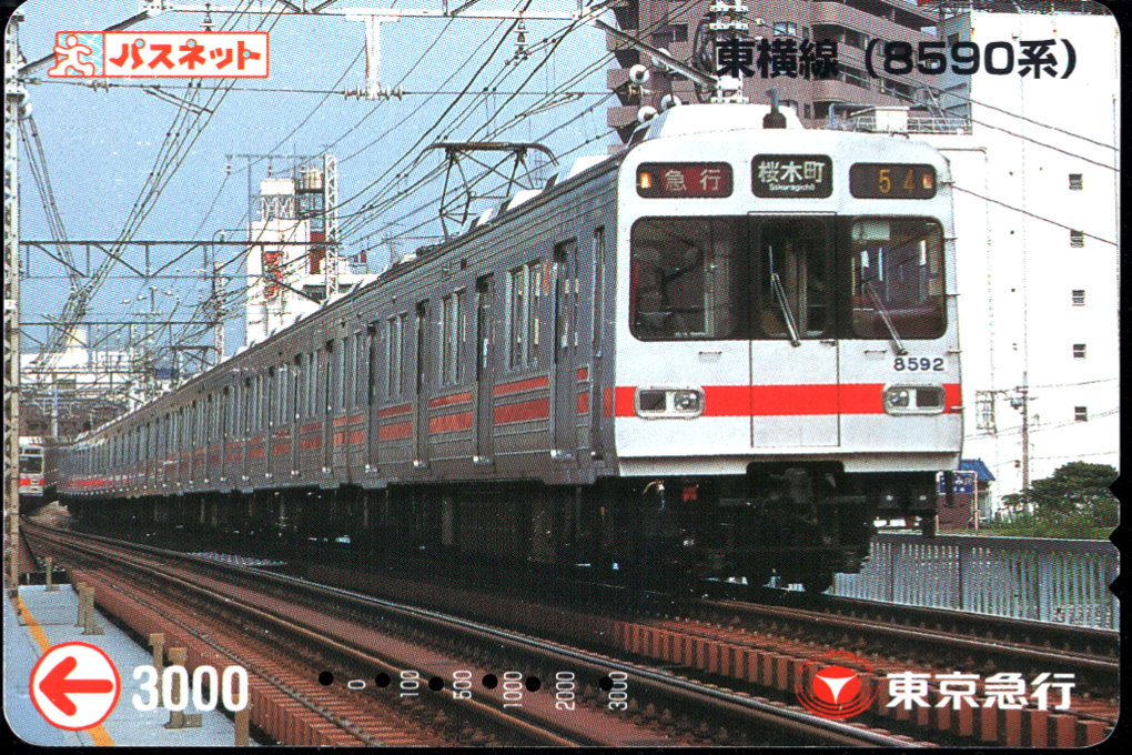東京急行電鉄 パスネット 普通カード [車両]