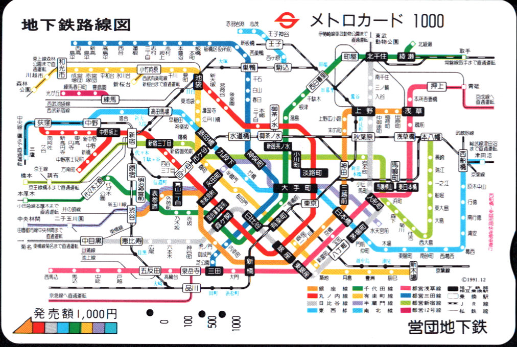 帝都高速度交通営団 メトロカード