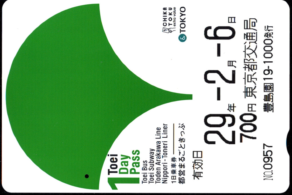 東京都交通局 都営まるごときっぷ