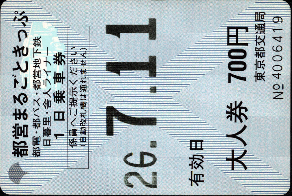 東京都交通局 都営まるごときっぷ