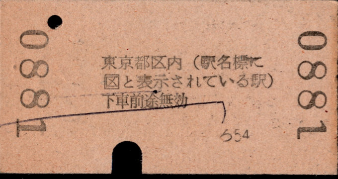 名古屋鉄道 一般式 硬券乗車券