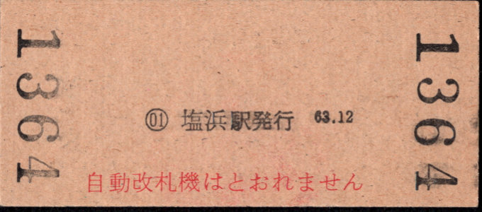近畿日本鉄道 硬券入場券