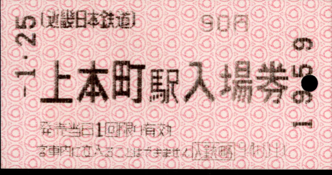 近畿日本鉄道 軟券入場券[自]