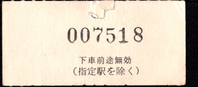近畿日本鉄道 金額式 軟券乗車券