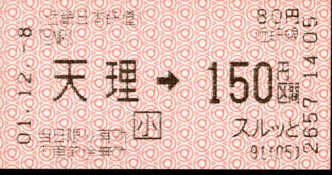 近畿日本鉄道 金額式 軟券乗車券(感熱)