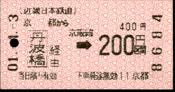 近畿日本鉄道 連絡乗車券