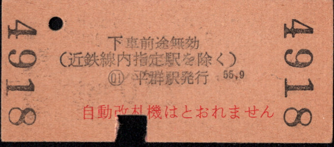 近畿日本鉄道 連絡乗車券