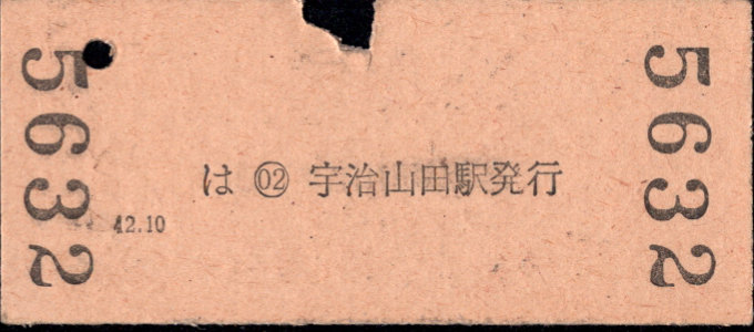 近畿日本鉄道 特別急行券[硬券]