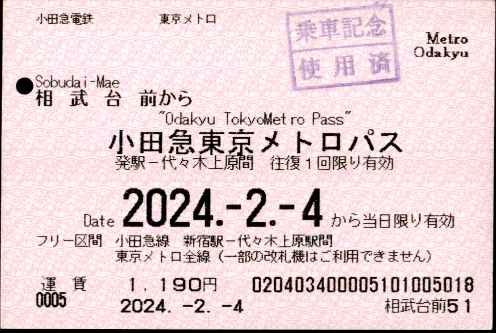 小田急電鉄 企画乗車券