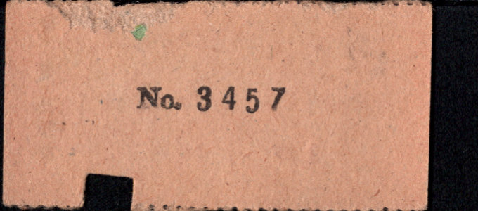 西武鉄道 矢印式 硬券乗車券[等級/3等]