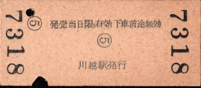 東武鉄道 連絡券[常備]