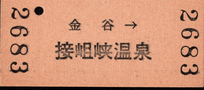 大井川鉄道 一般式 硬券乗車券