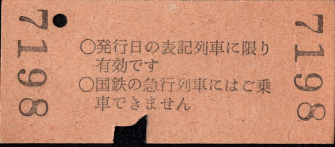 大井川鉄道 急行券