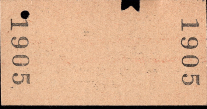 立山開発鉄道 一般式 硬券乗車券