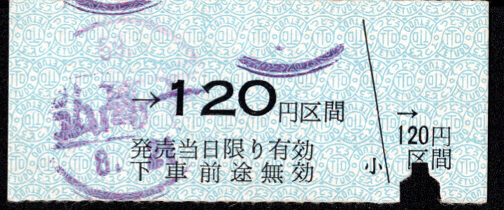 弘南鉄道(大鰐線) 金額式 硬券乗車券