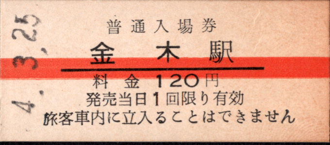 津軽鉄道 硬券入場券