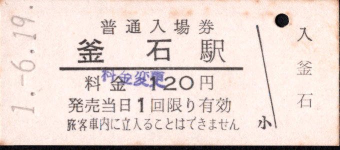 三陸鉄道 硬券入場券