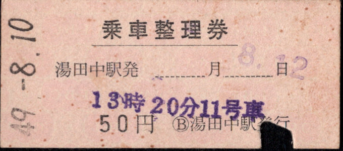長野電鉄 急行券