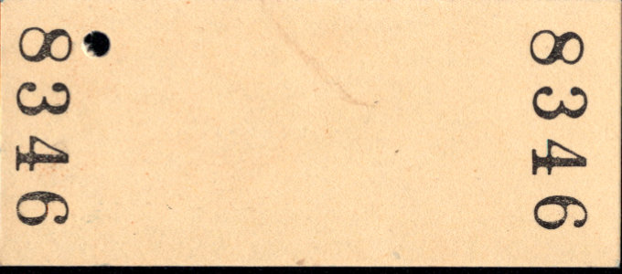 上田交通 一般式 硬券乗車券