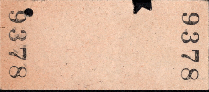 頸城鉄道自動車 普通乗車券