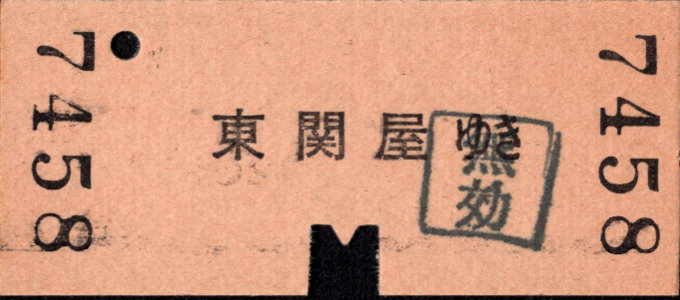 新潟交通 一般式 硬券乗車券