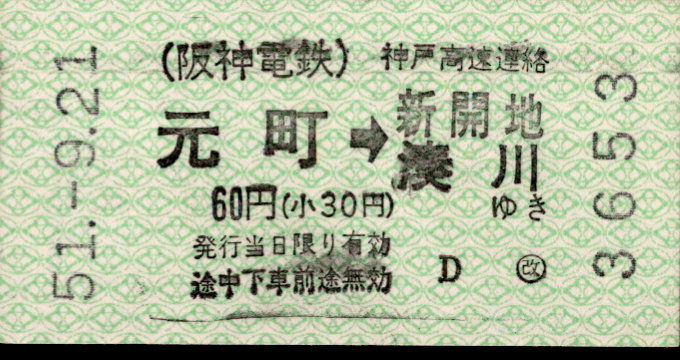 神戸高速鉄道 他社発売乗車券