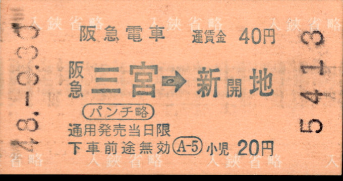 神戸高速鉄道 他社発売乗車券