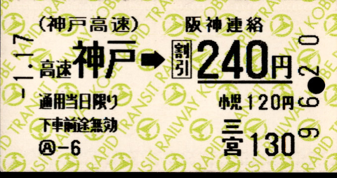 神戸高速鉄道 連絡乗車券