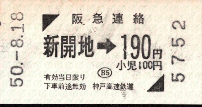 神戸高速鉄道 連絡乗車券