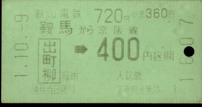 叡山電鉄 連絡乗車券