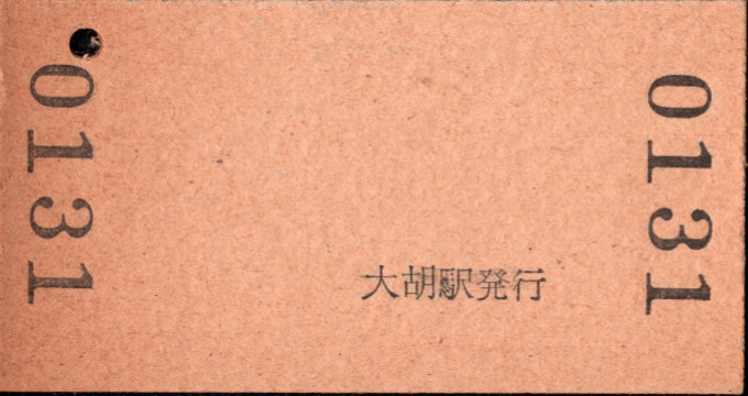上毛電気鉄道 廃札券