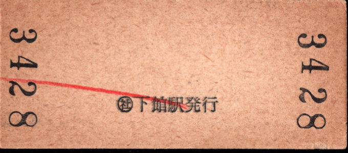 関東鉄道(常総線) 硬券入場券