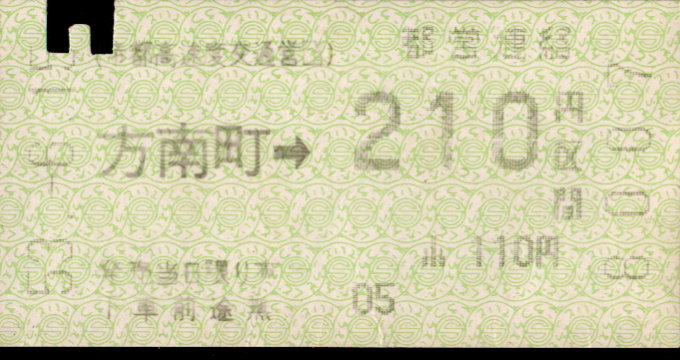 帝都高速度交通営団 金額式 連絡乗車券