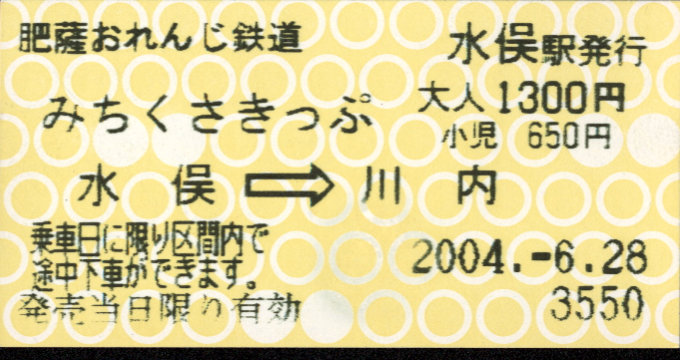 肥薩おれんじ鉄道 企画乗車券