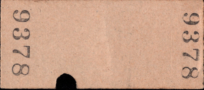 島原鉄道 一般式 硬券乗車券