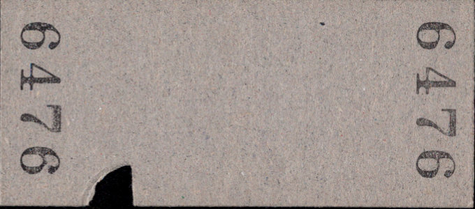 島原鉄道 一般式 硬券乗車券